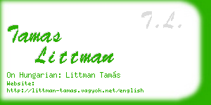 tamas littman business card
